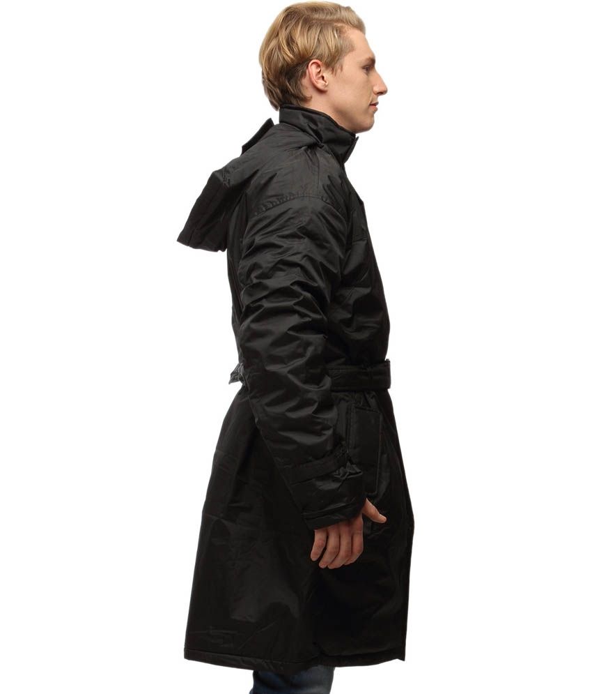 Wild Nature Mens Waterproof Trench Coat With Detachable Hood (Black) Buy Wild Nature Mens