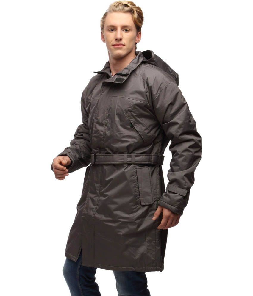Wild Nature Mens Waterproof Trench Coat With Detachable Hood (Grey ...