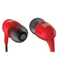 Jbl T100A In Ear Earphones with Mic (Red)