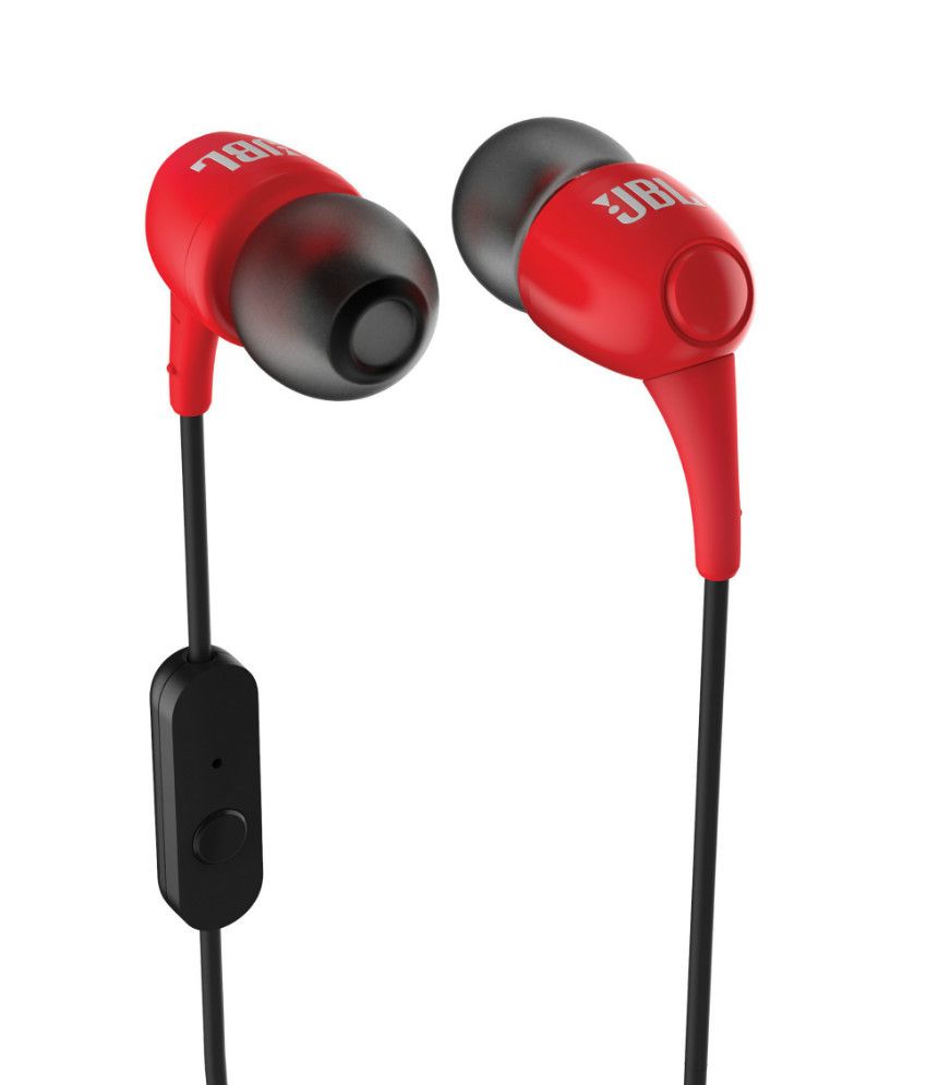 Jbl T100A In Ear Earphones with Mic (Red) - Buy Jbl T100A In Ear Earphones with Mic (Red) Online