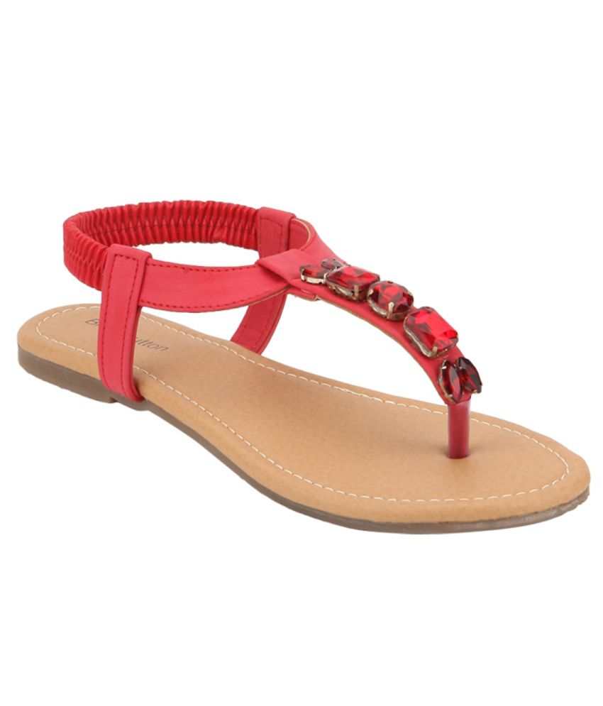 Blue Button Red Sandal Price in India- Buy Blue Button Red Sandal ...