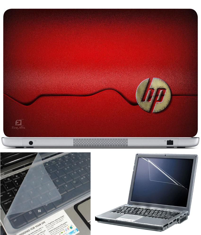 Finearts Textured Laptop  Skin With Key Guard And Screen  