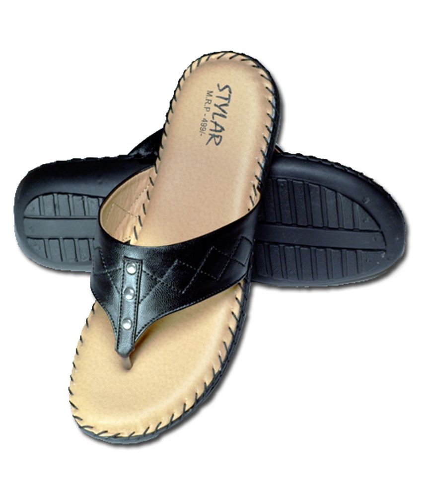 Stylar Black Daily Wear Sandals Price in India- Buy Stylar Black Daily Wear Sandals Online at 