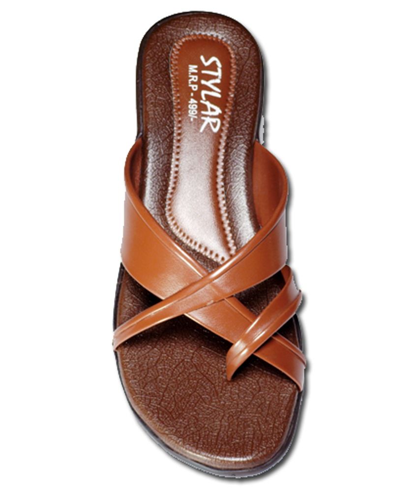 Stylar Brown Daily Wear Sandals Price in India- Buy Stylar Brown Daily Wear Sandals Online at 