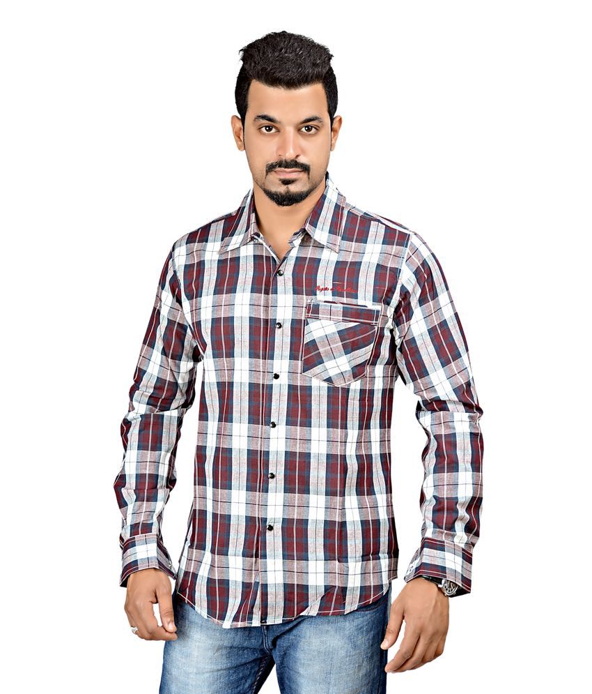 Value Clothings Multicolour Cotton Blend Full Sleeve Casual Shirt - Buy ...