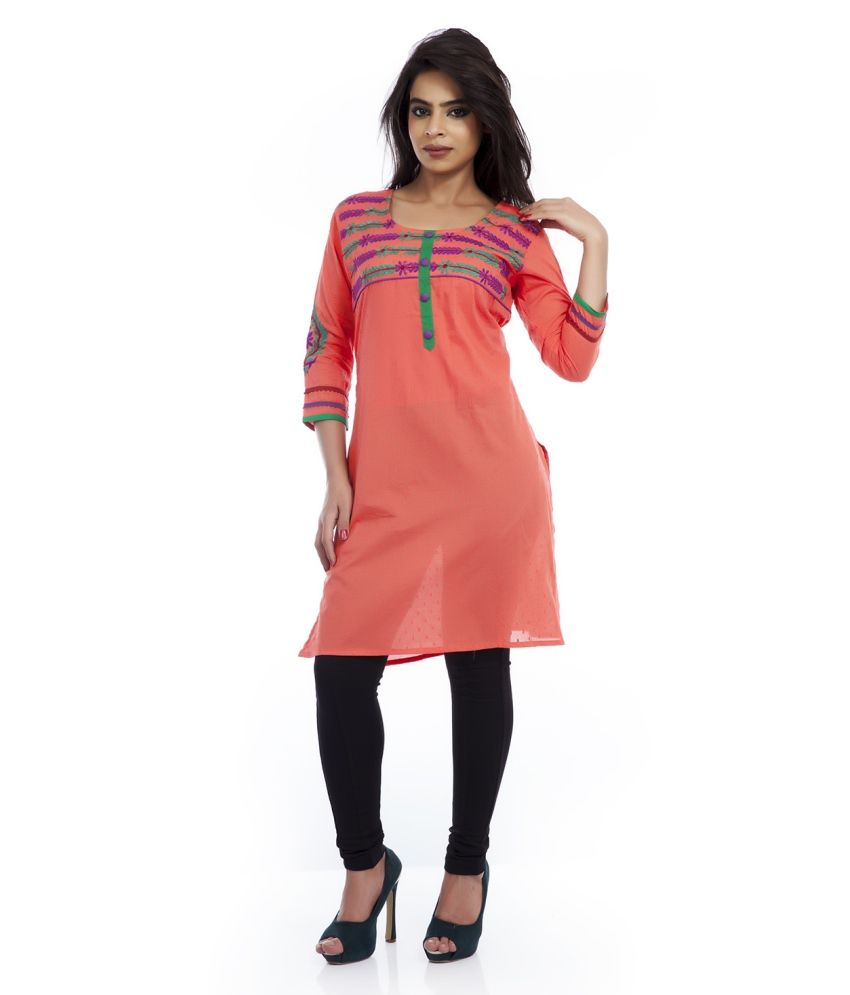 kurti design with border