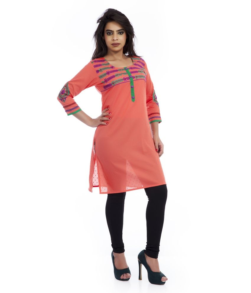 kurti design with border