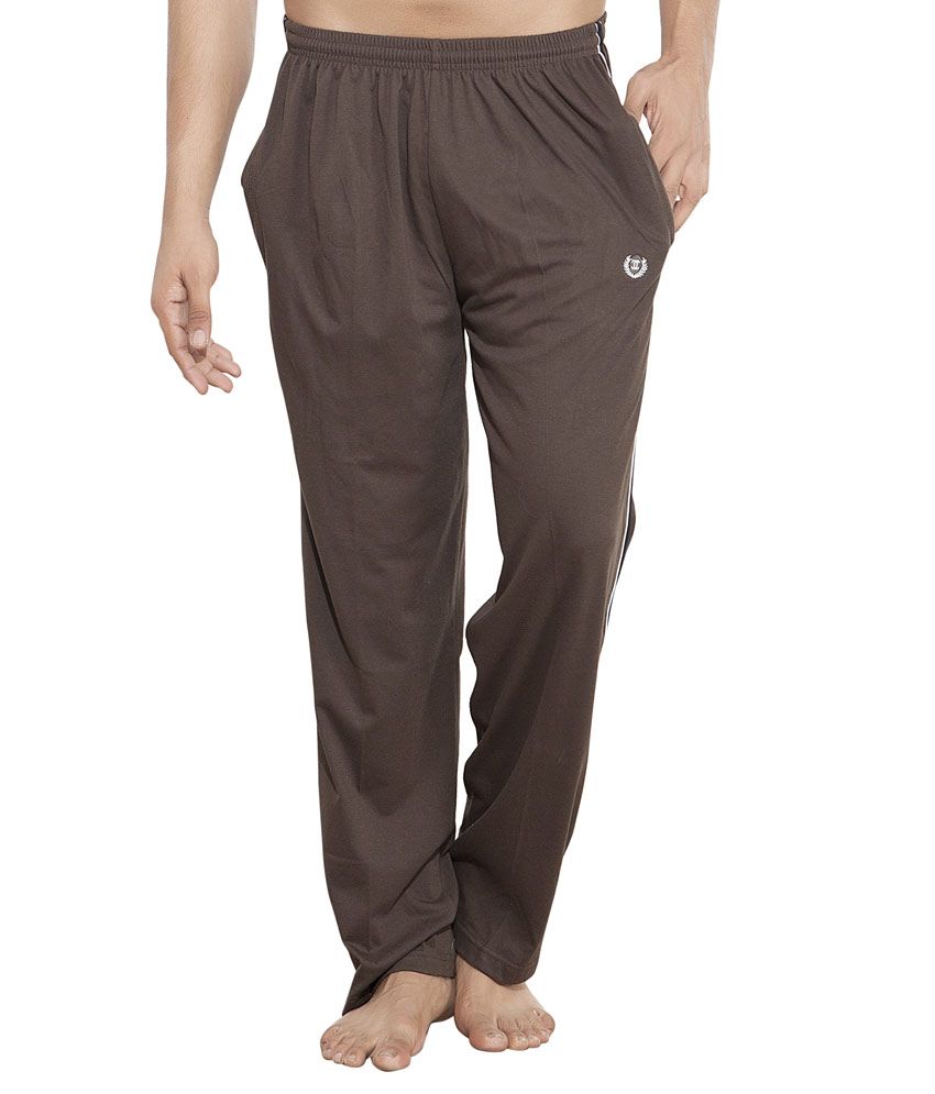 brown track pants