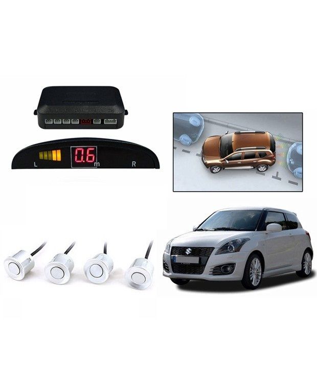 Reverse Car Parking Sensor Led Display White Maruti Swift New Buy