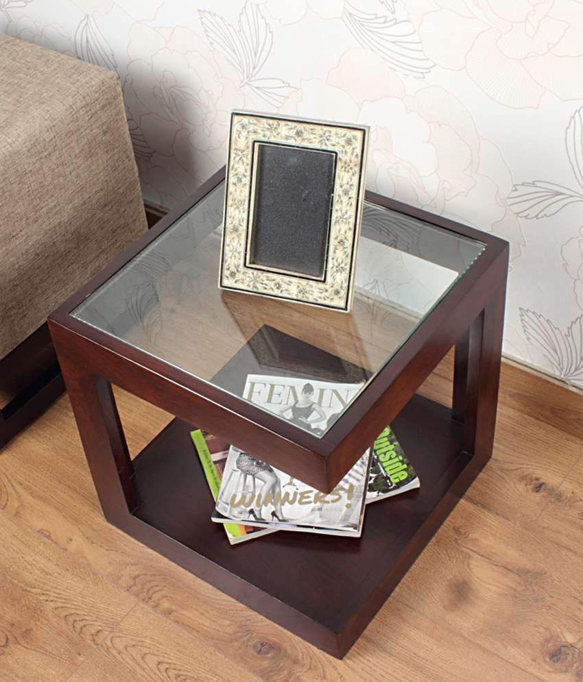 glass side stool