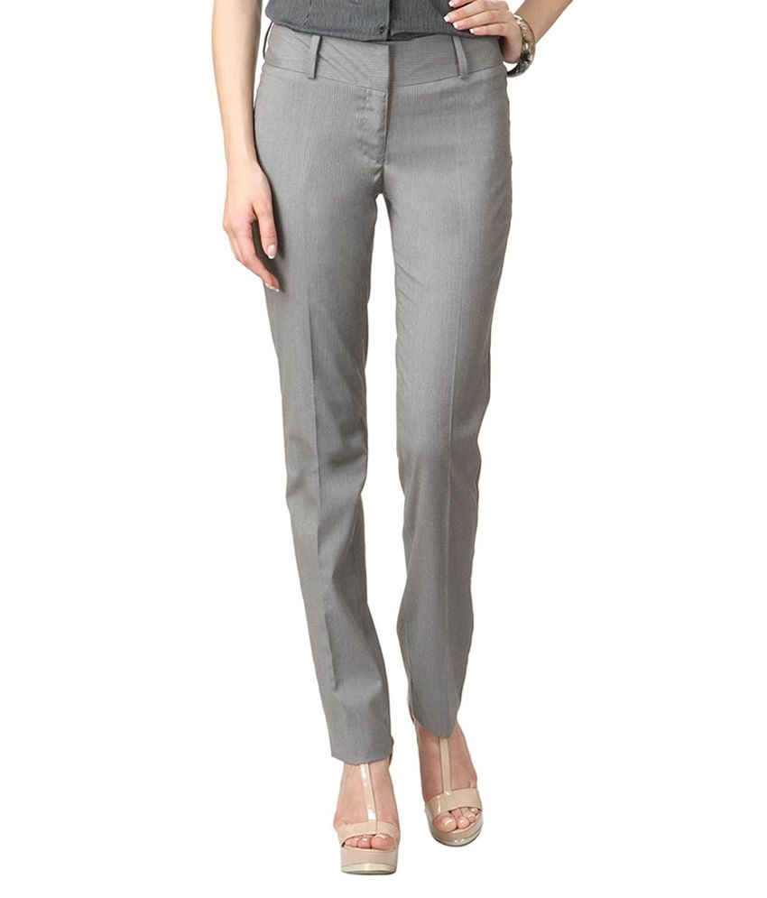 Buy Women Yellow Solid Formal Regular Fit Trousers Online  432938  Van  Heusen