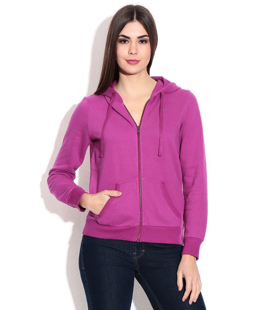 Buy United Colors Of Benetton Pink Cotton Zippered Online at Best ...
