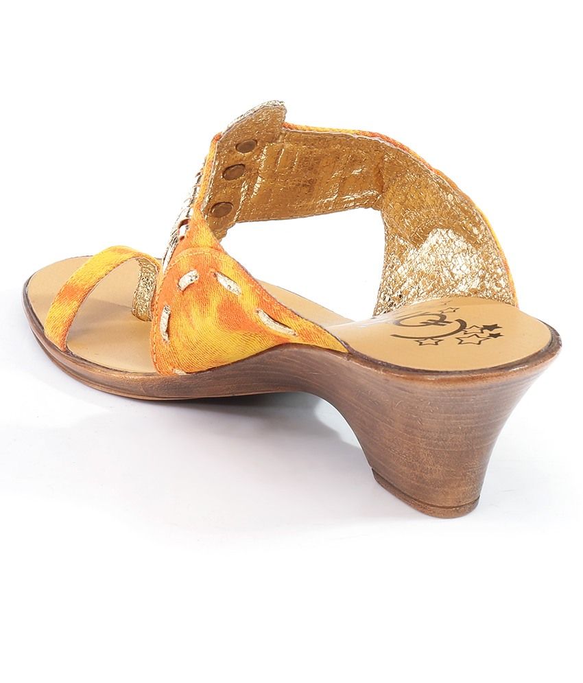 yellow heels wedges