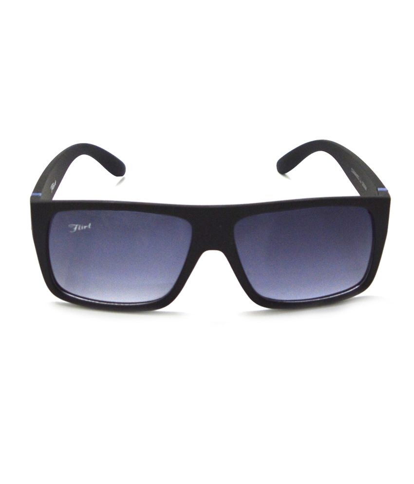 Flirt Black Designer Rectangular Sunglasses For Men Buy Flirt Black