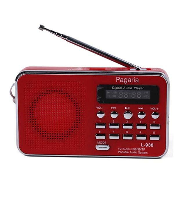    			Pagaria Digital Usb Fm Radio Player Red (without AC Adapter/Charger)