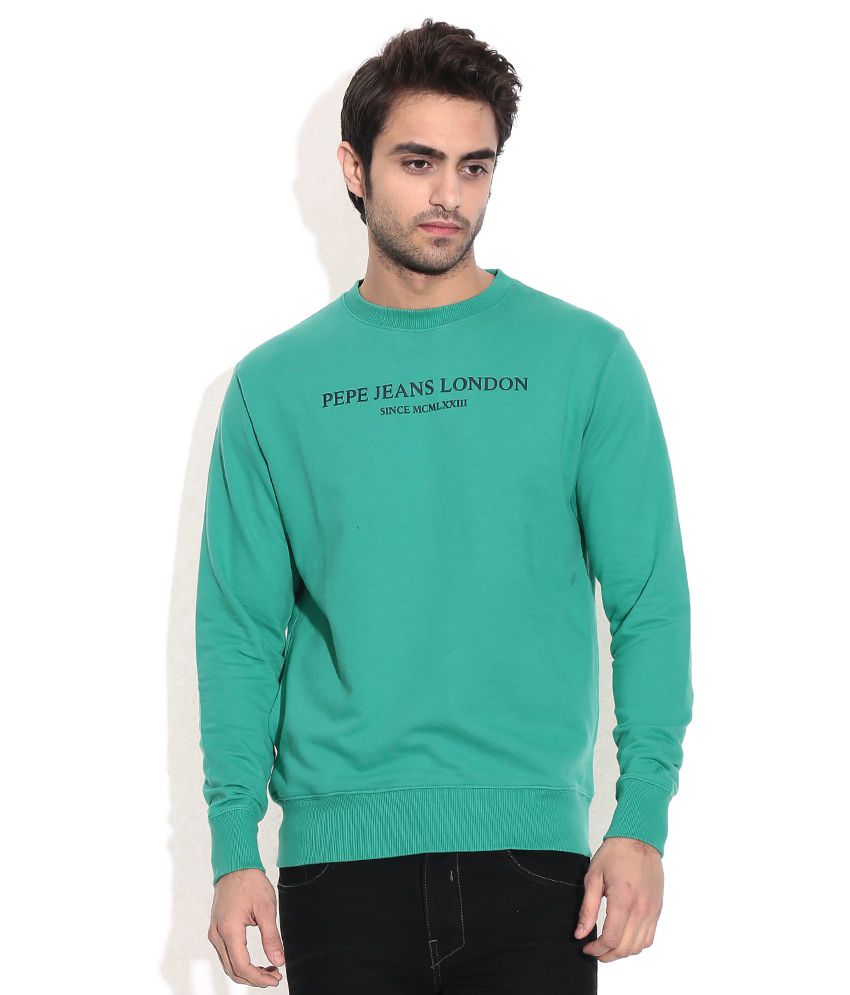 Pepe Jeans Green Cotton Sweatshirt