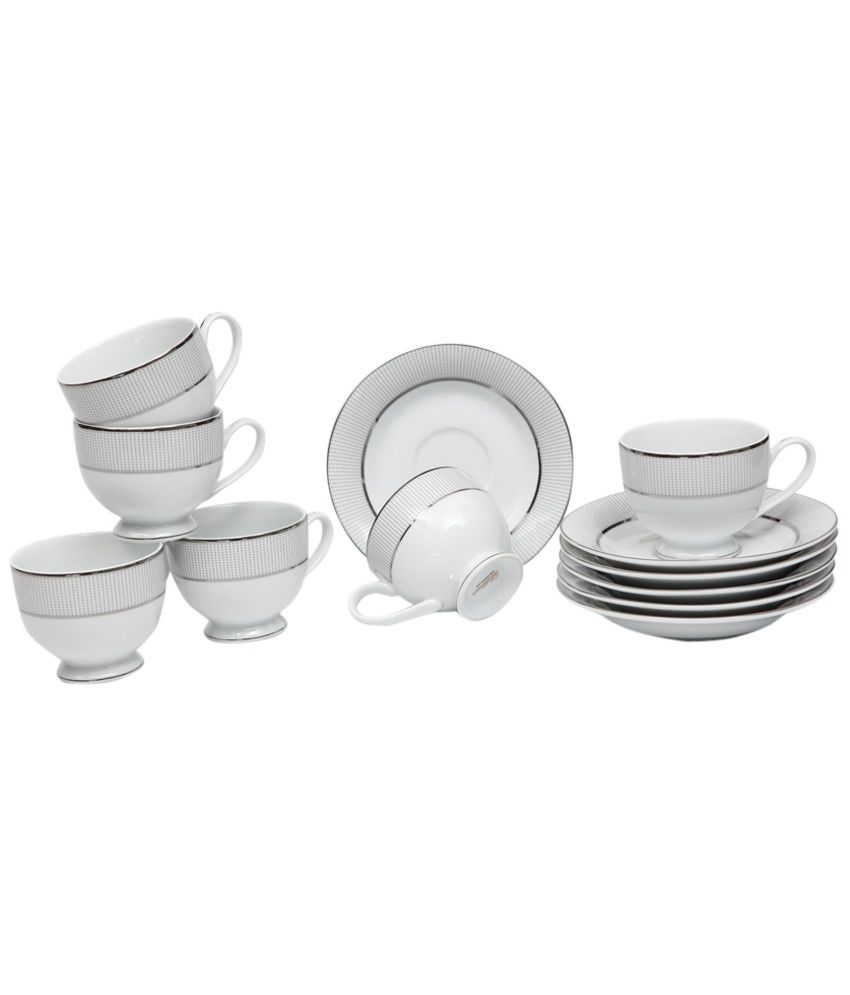 Lakline Porcelain Cups And Saucers Set 12 Pcs Buy Online at Best