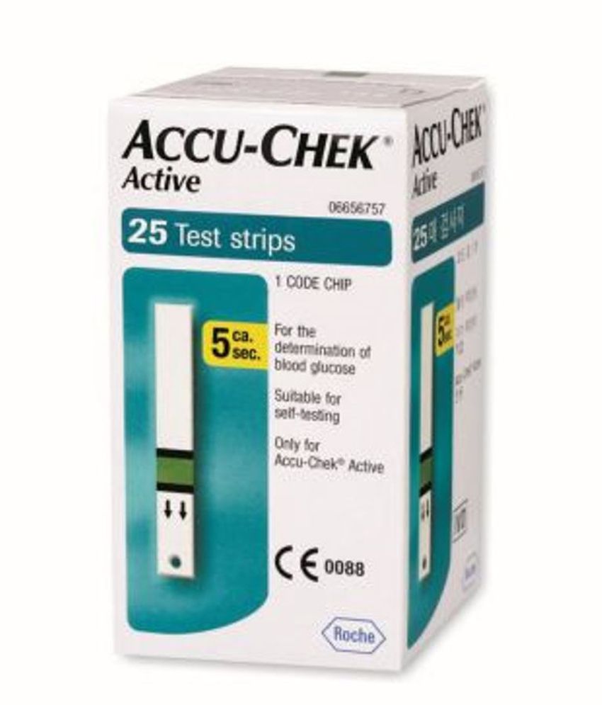     			AccuChek Active 25 Sugar Test Strips