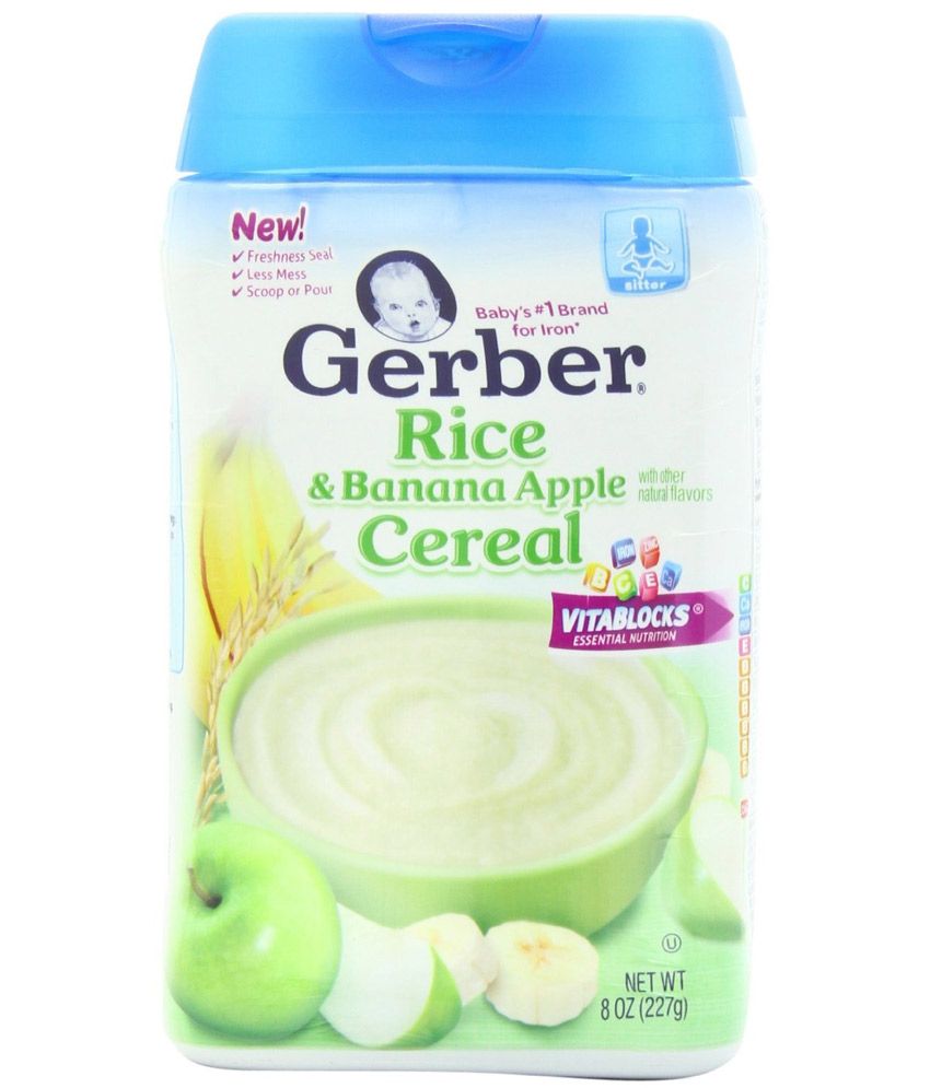 Gerber Baby Rice And Banana Apple Cereal 227 Gm Buy Gerber Baby Rice