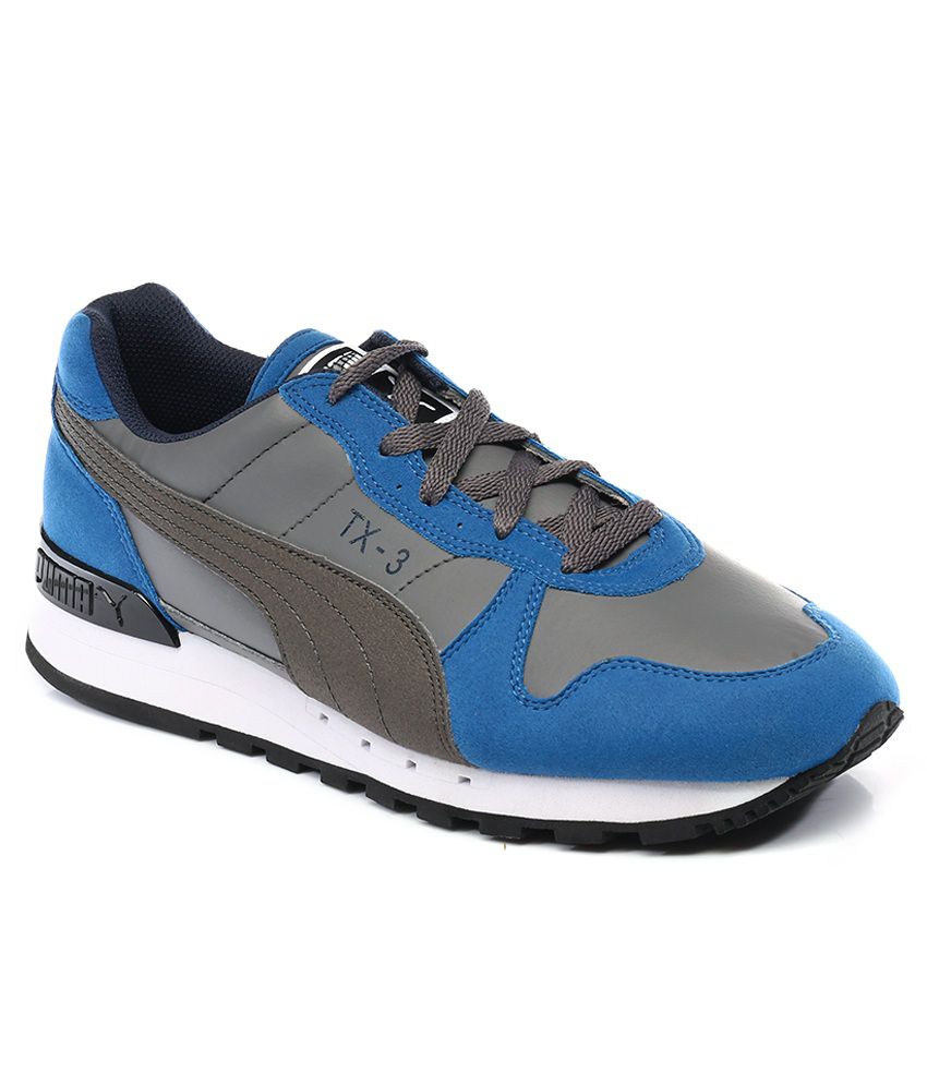 Puma TX-3 Gray And Blue Sport Shoes Price in India- Buy Puma TX-3 Gray ...