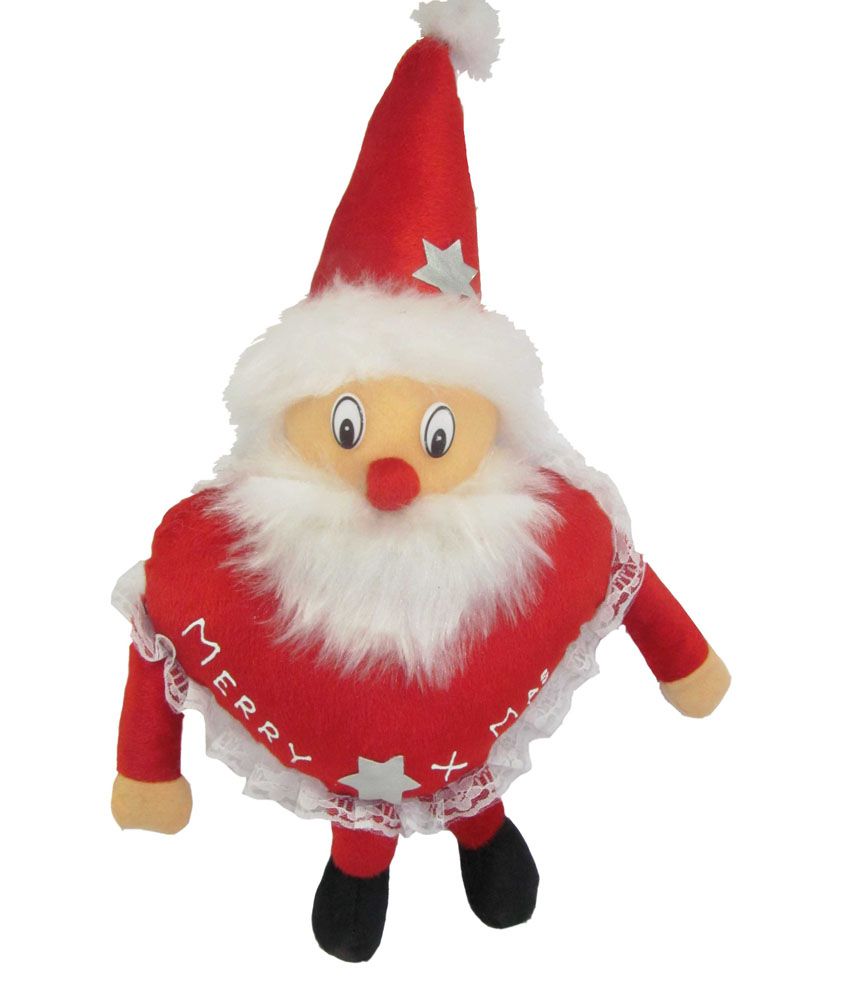     			Tickles Stuffed Soft Plush Toy Kids Birthday Santa Claus for Kids Room and Home Decoration (Size: 38 cm Color: Red and White)