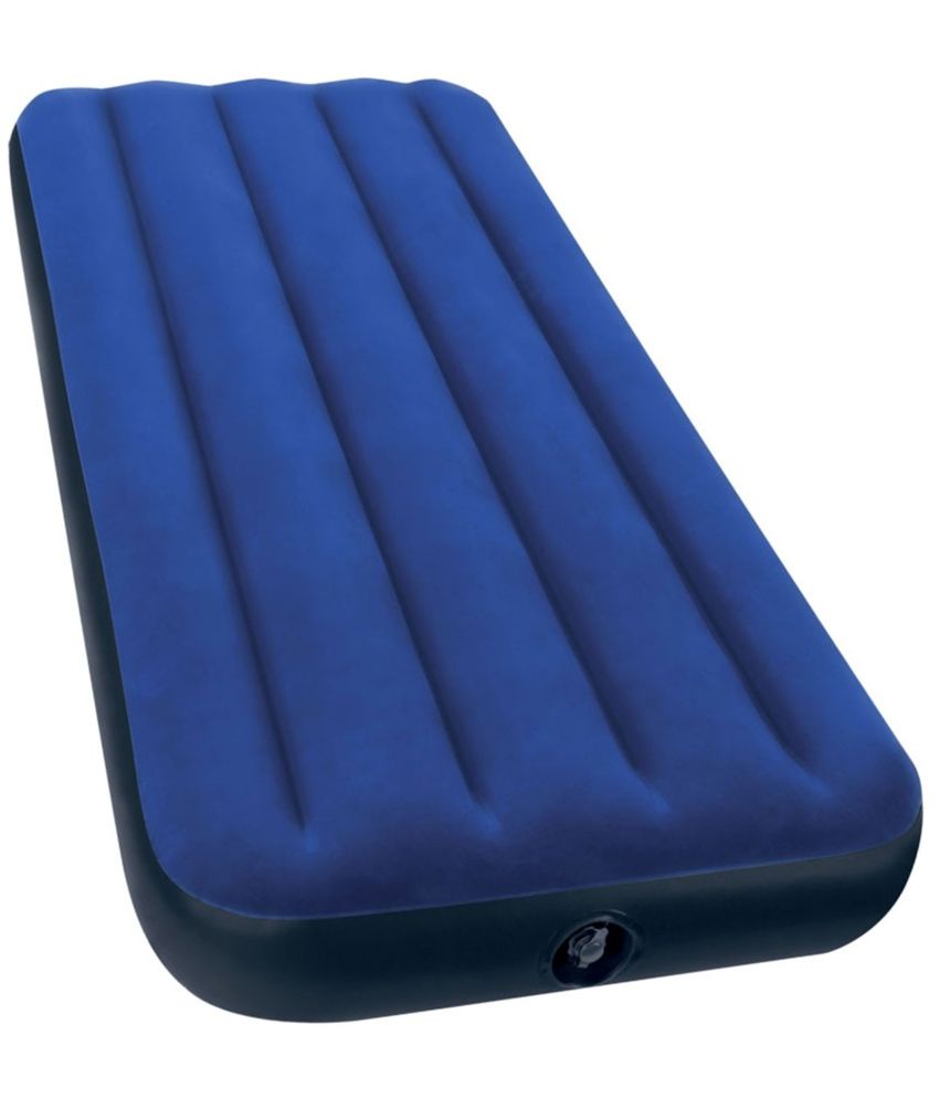 Надувной матрас intex classic downy airbed 64758 синий