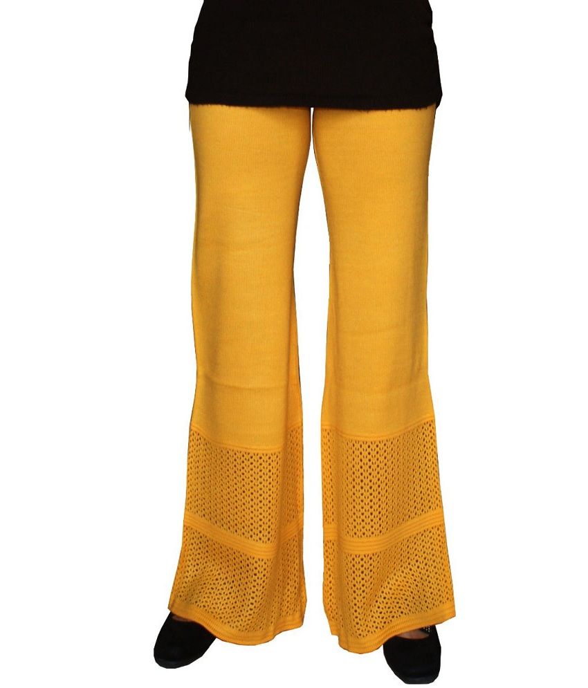 Auraori Combo Of Woolen Black Legging And Woolen Yellow Palazzo Pants - Set  Of 2 Price in India - Buy Auraori Combo Of Woolen Black Legging And Woolen  Yellow Palazzo Pants -
