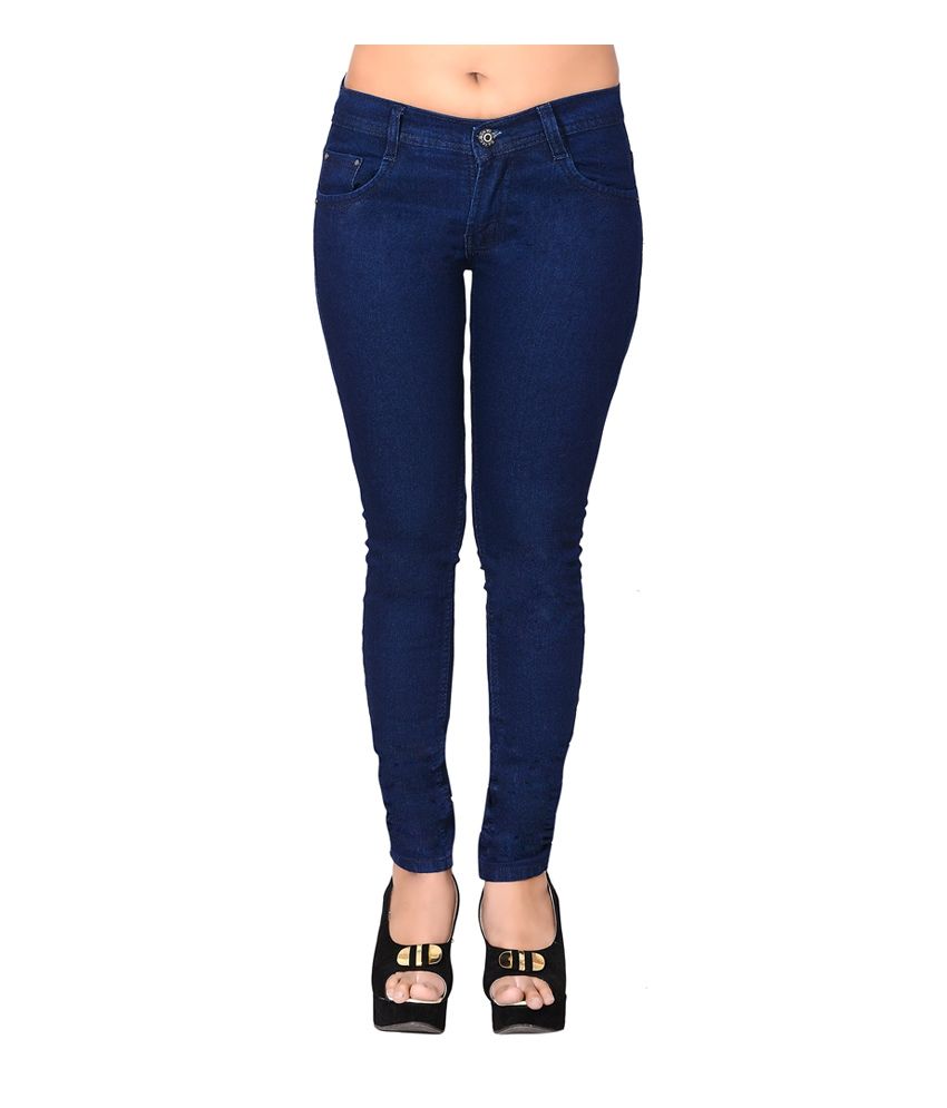 Buy Flyjohn Dark Blue Skinny Jeans Online at Best Prices in India ...