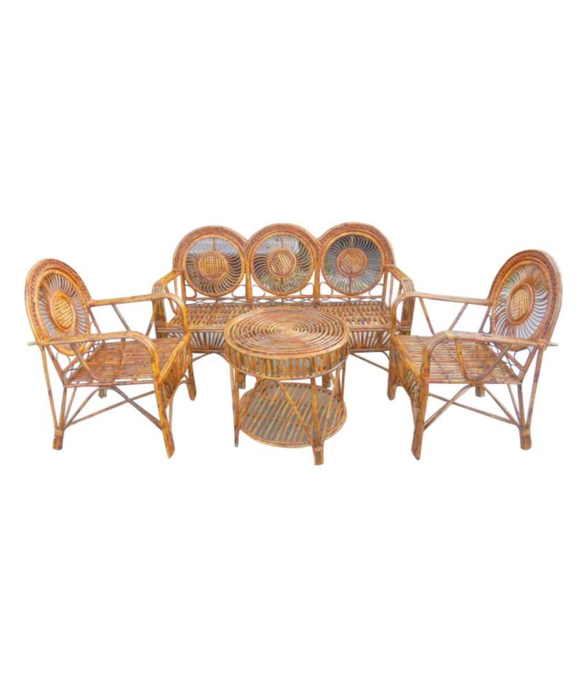 Dey Brown Bamboo Sofa Set At We
