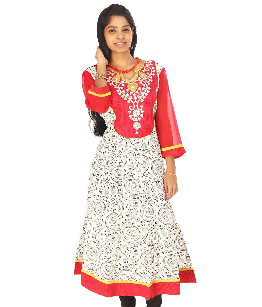 gujarati mirror work kurti
