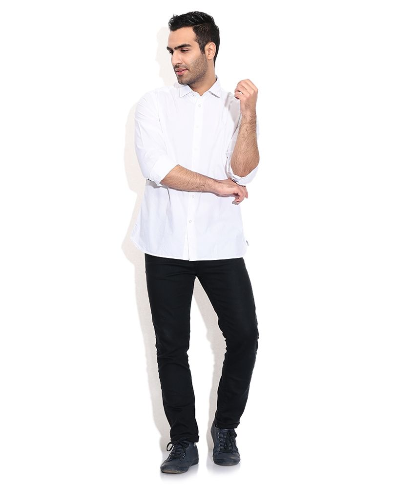 indian terrain white linen shirts