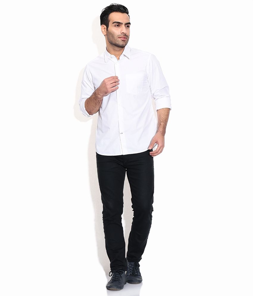 indian terrain white linen shirts