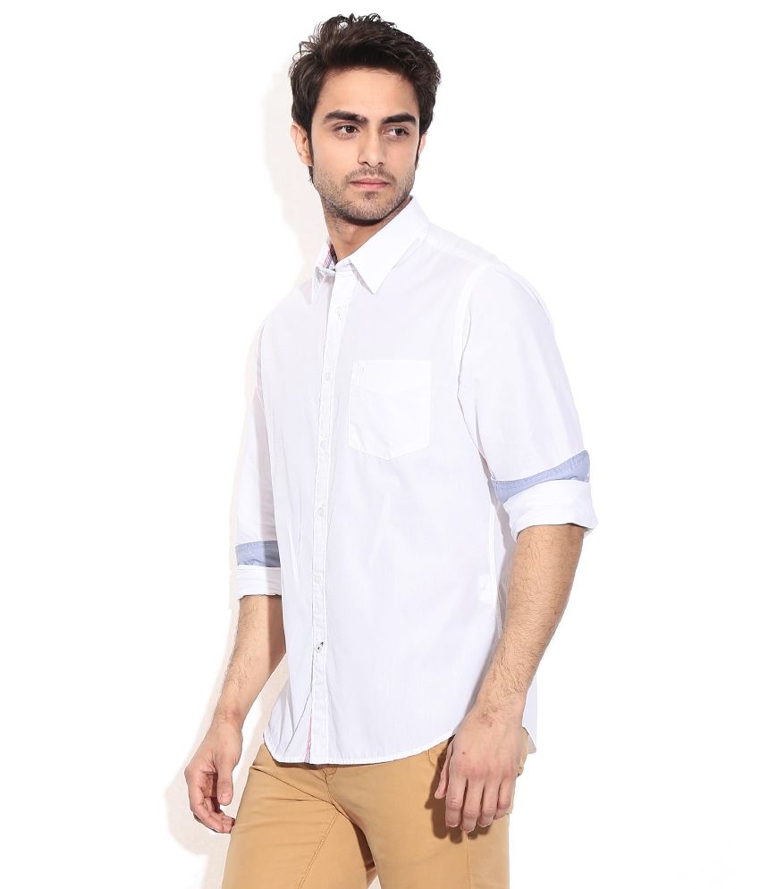 indian terrain white linen shirts