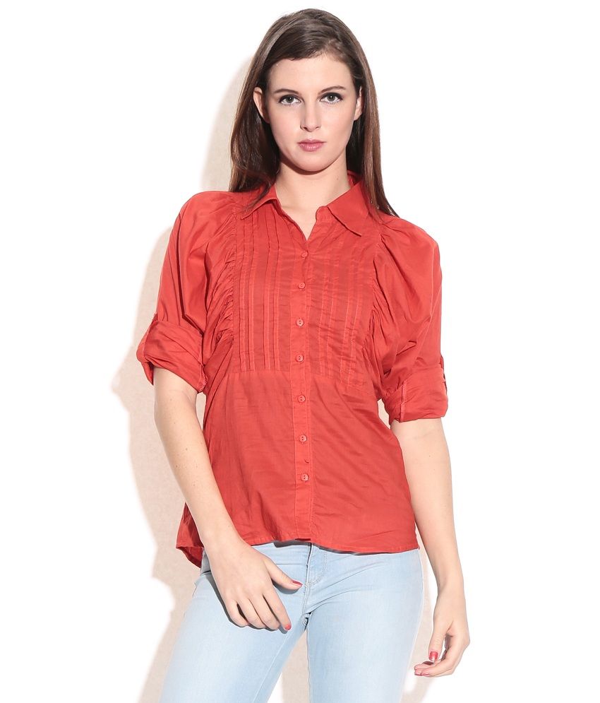 Remanika Red Cotton Tops Buy Remanika Red Cotton Tops Online at Best