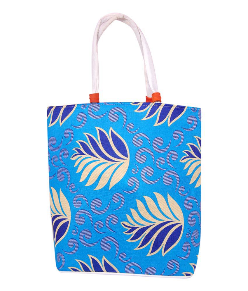Buy Womaniya Turquoise Canvas Cloth Handicraft Shoulder Bag at Best ...