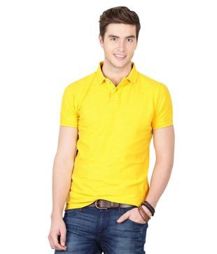 yellow shirt black jeans