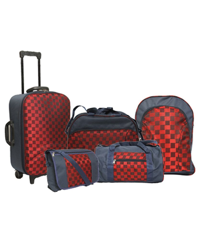 Fidato Urban Style Polyester 2 Wheel Trolley Comboset Of 5 Buy