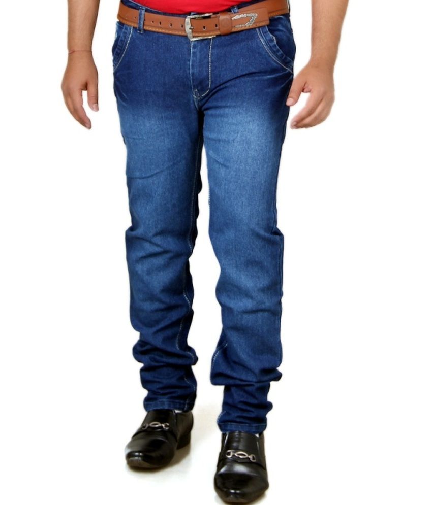 Acro Blue Cotton Jeans For Men - Buy Acro Blue Cotton Jeans For Men ...
