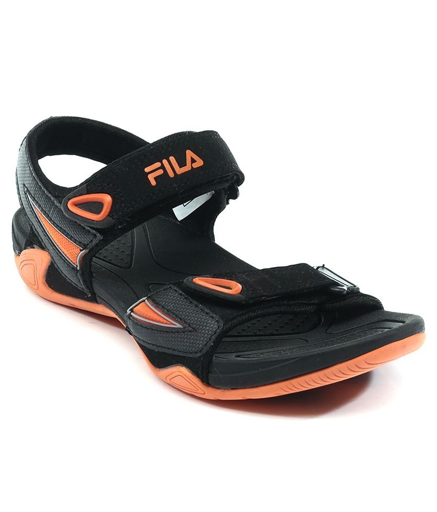 fila black dell sandal