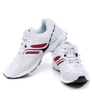 fila cavier white running shoes