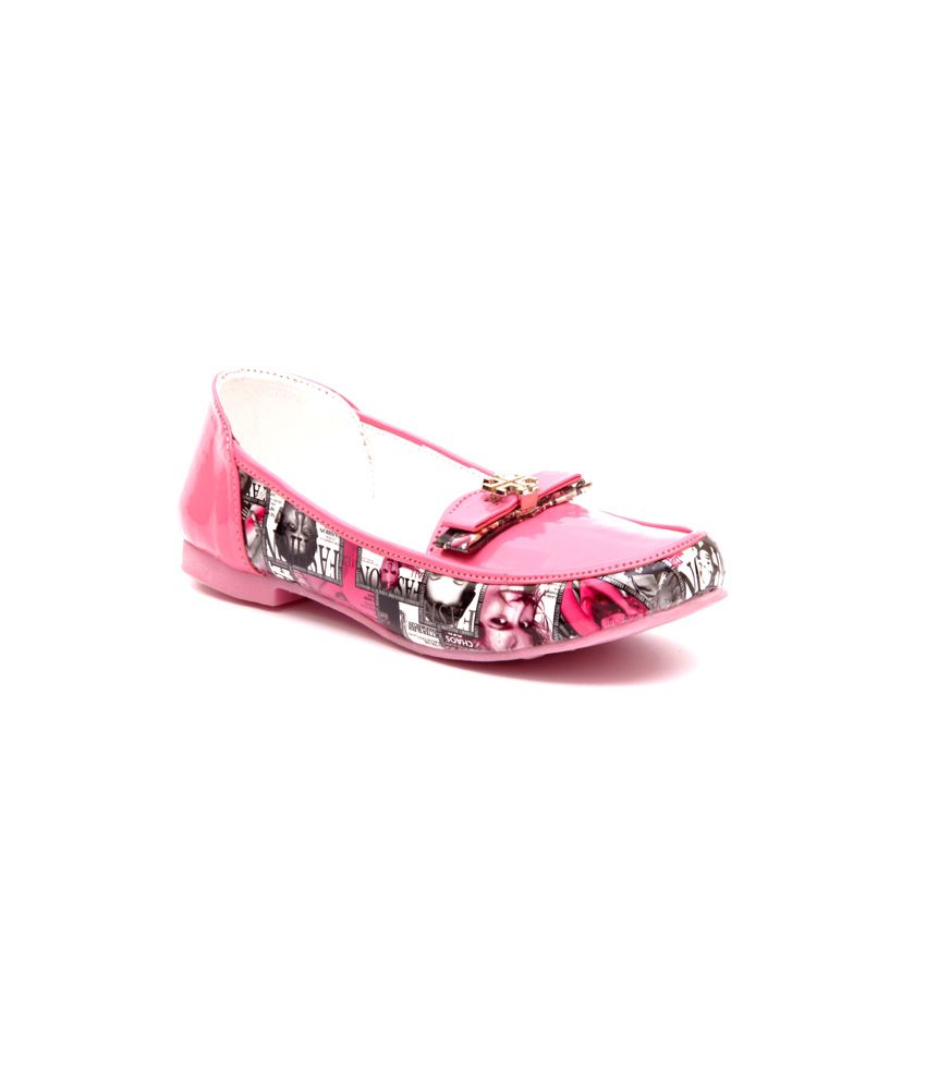 Kenike Pink Faux Leather Ballerinas For Kids Price in India- Buy Kenike ...