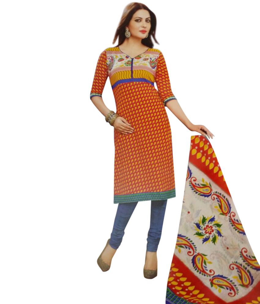 Kumkum Fashion Multi Color Cotton Unstitched Dress Material Buy