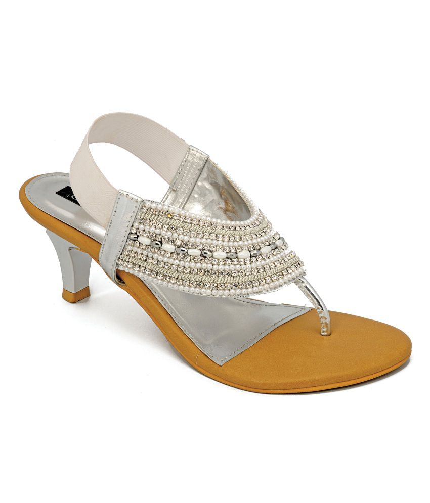 Ozuri Medium Heel Party Wear Sandal Price in India- Buy Ozuri Medium ...