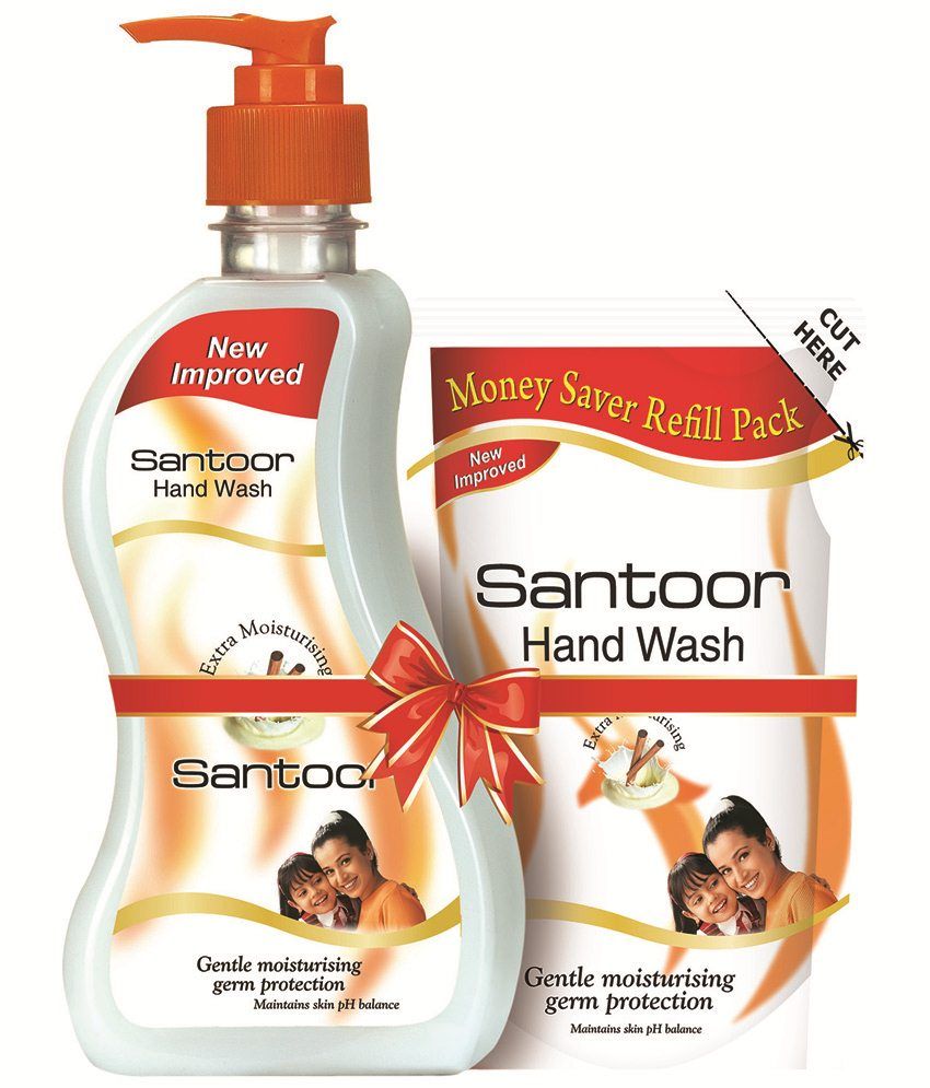Santoor Moisturizing Pump Hand Wash 225ml With Refill Free 180ml Buy