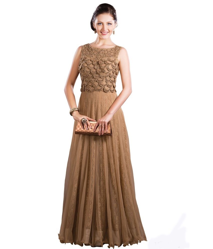 net golden gown