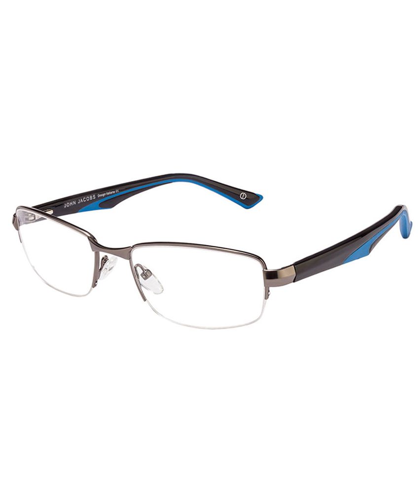 John Jacobs 100652 Grey Rectangle Eyeglasses - Buy John Jacobs 100652 ...
