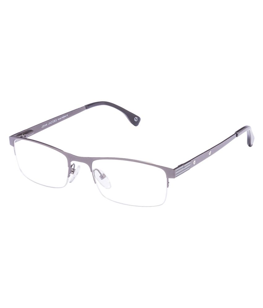 John Jacobs 100776 Black Rectangle Eyeglasses Buy John Jacobs 100776