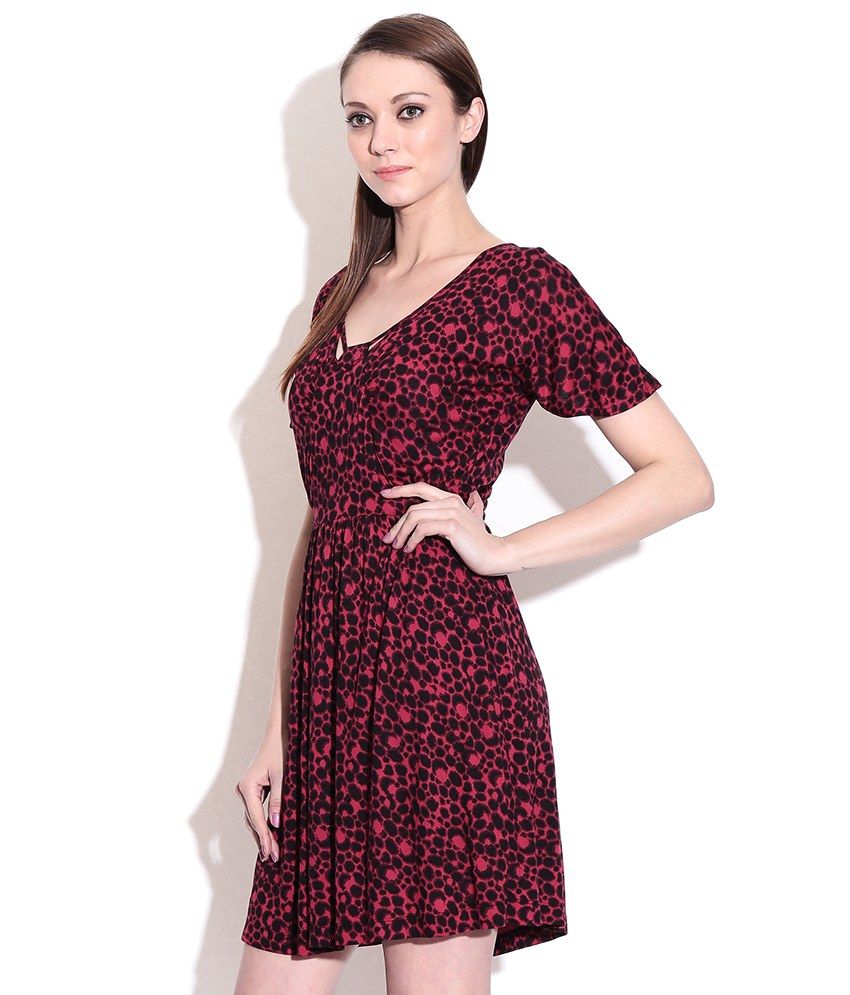 Fcuk Pink Viscose Dress - Buy Fcuk Pink Viscose Dress Online at Best ...