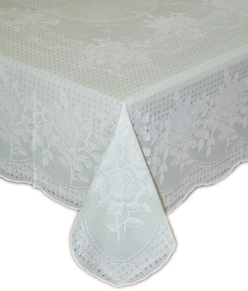 Katwa Clasic - 54 x 78 Inches (Rectangle) Rose Lace Vinyl Tablecloth ...
