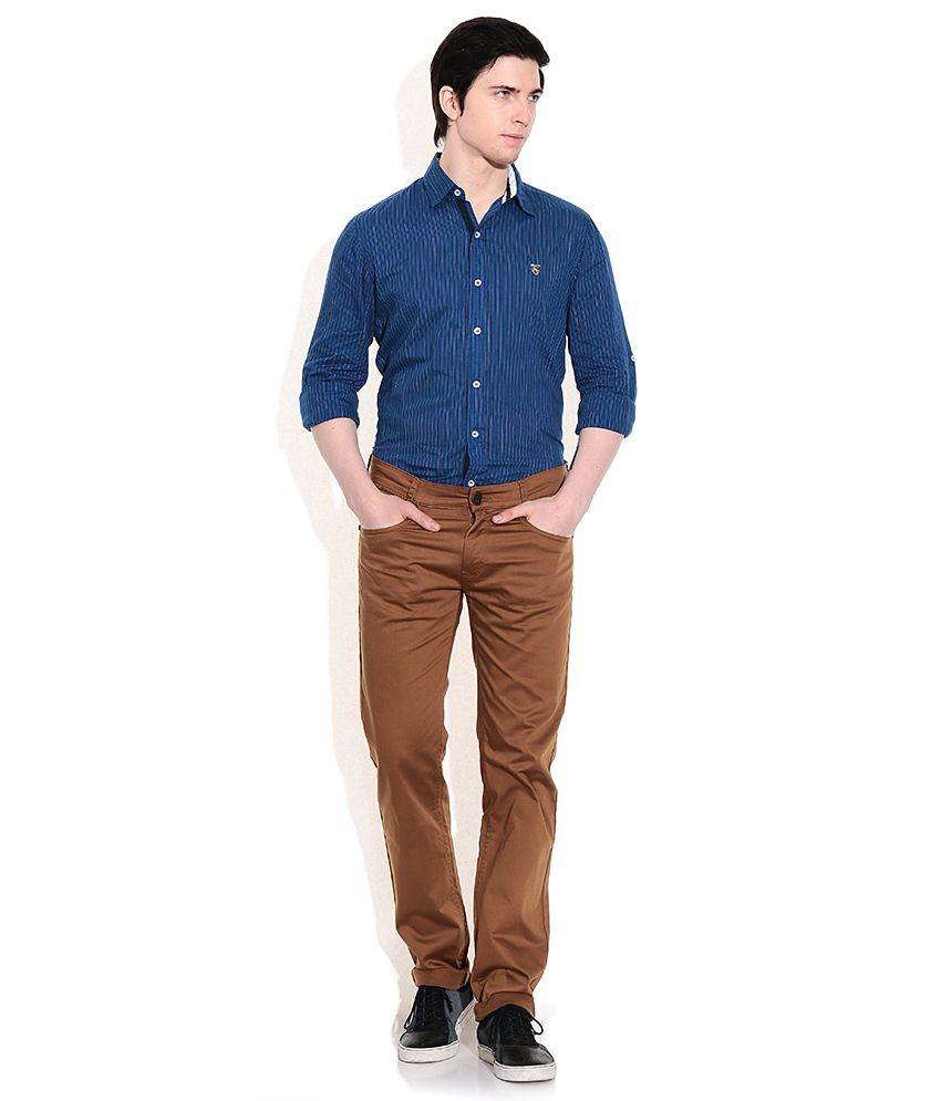 Mufti Khaki Tapered Fit Jeans - Buy Mufti Khaki Tapered Fit Jeans ...